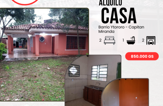 Casa en Barrio Ytororó &#8211; Capitán Miranda