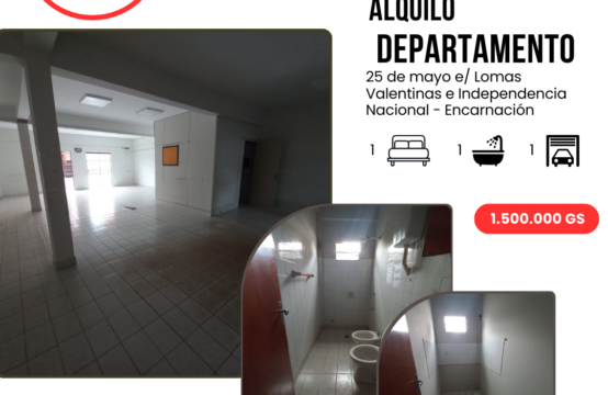 ALQUILO AMPLIO DEPARTAMENTO COMO PARA OFICINA