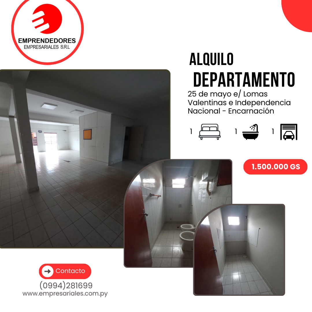 ALQUILO AMPLIO DEPARTAMENTO COMO PARA OFICINA